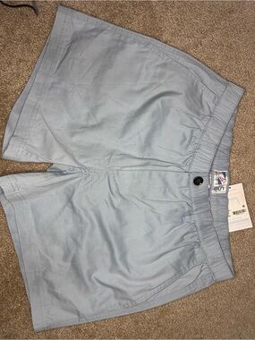 Men's Light Blue Flat Front Casual Shorts